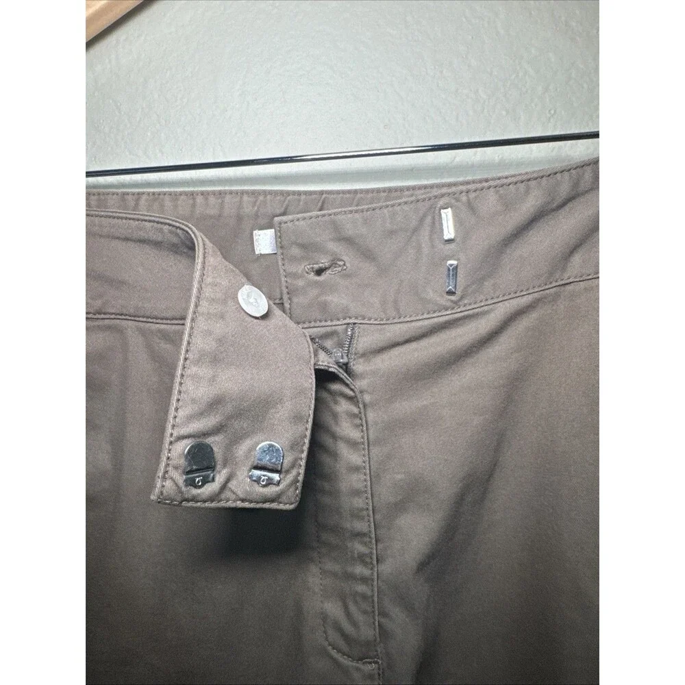 Nike Fit-Dry Golf Shorts Women 16 Brown Performance Chino 9” Inseam